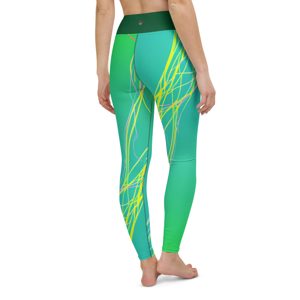 "Verdant Temptation: Unleash Your Sensual Side with Our Sexy Green Art Leggings"