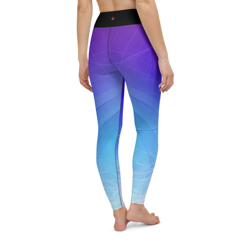 "Ocean Kaleidoscope: Experience a Splash of Colors with Our Blue Multihued Leggings"