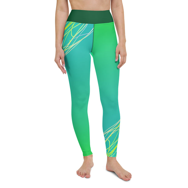 "Verdant Temptation: Unleash Your Sensual Side with Our Sexy Green Art Leggings"