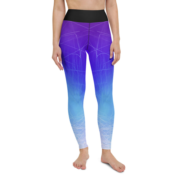 "Ocean Kaleidoscope: Experience a Splash of Colors with Our Blue Multihued Leggings"