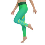 "Verdant Temptation: Unleash Your Sensual Side with Our Sexy Green Art Leggings"