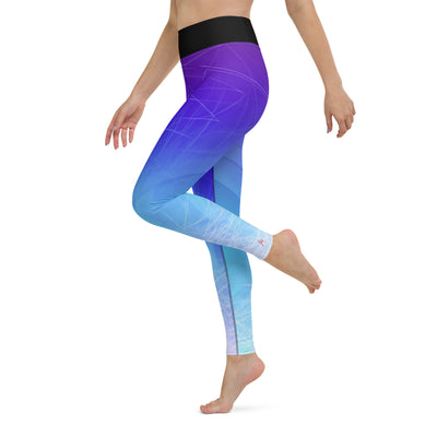 "Ocean Kaleidoscope: Experience a Splash of Colors with Our Blue Multihued Leggings"