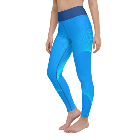 "Skyline Charm: Light Blue Leggings for a Delicate, Sexy Appeal"