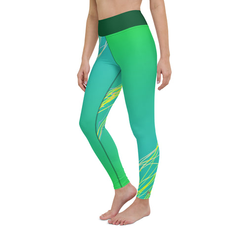 "Verdant Temptation: Unleash Your Sensual Side with Our Sexy Green Art Leggings"