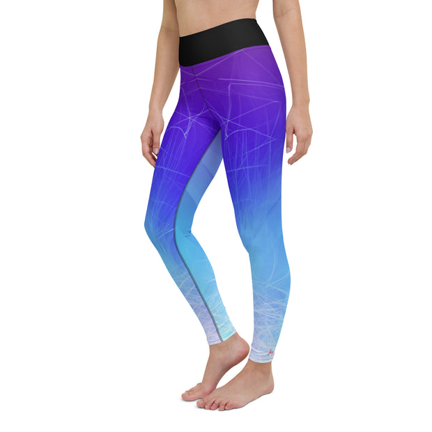 "Ocean Kaleidoscope: Experience a Splash of Colors with Our Blue Multihued Leggings"