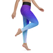 "Ocean Kaleidoscope: Experience a Splash of Colors with Our Blue Multihued Leggings"