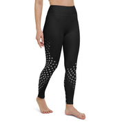 "Polka-Dot Allure: Sleek Black Leggings with a Sassy Twist"