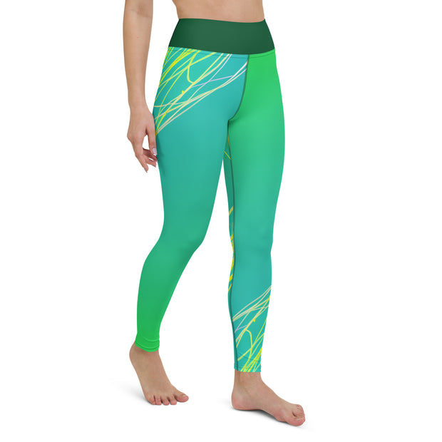 "Verdant Temptation: Unleash Your Sensual Side with Our Sexy Green Art Leggings"